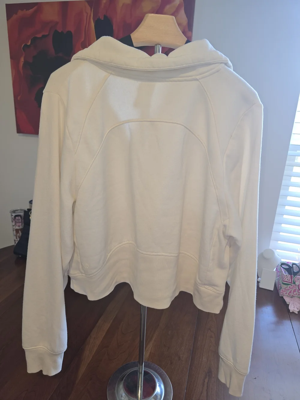 all in motion White Half-Zip Pullover  Cropped Sweater, Like New!